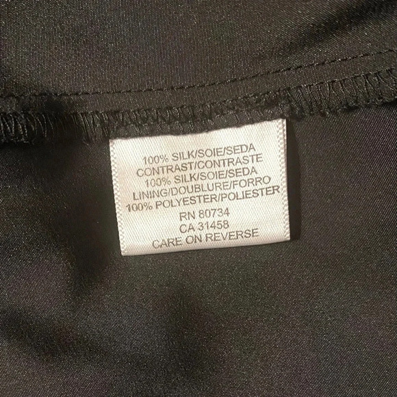 BCBGMaxazria Y2K Black 100% Silk Spaghetti Strap Fit & Flare Party Dress Size 4 - Picture 13 of 13